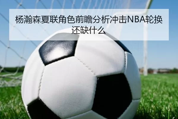 杨瀚森夏联角色前瞻分析冲击NBA轮换还缺什么